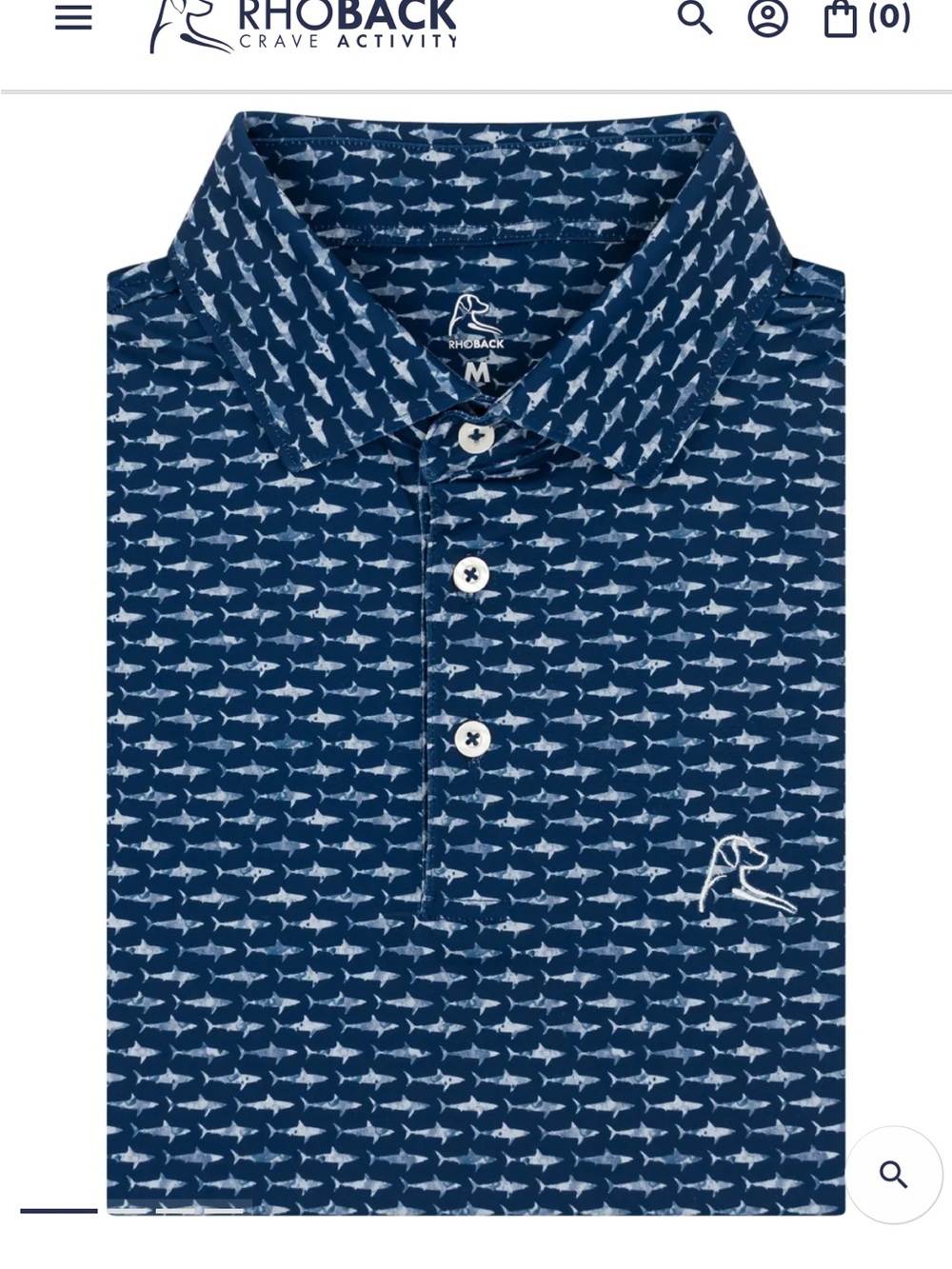 RHO BACK men’s golf shirt size large